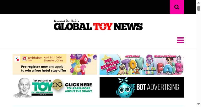 Screenshot of globaltoynews.com