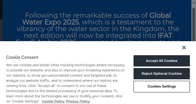 Screenshot of globalwaterexhibition.com