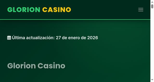 Screenshot of glorioncasino.es