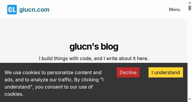 Screenshot of glucn.com