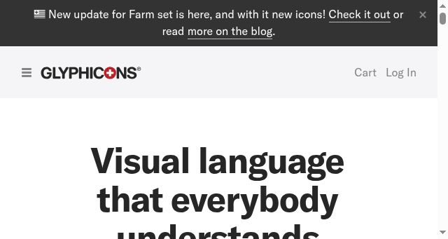 Screenshot of glyphicons.com