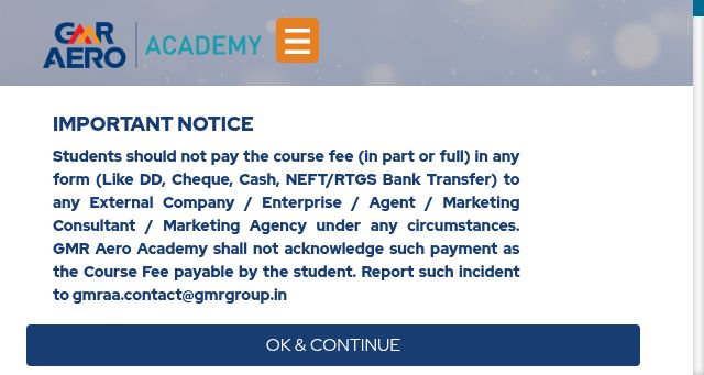 Screenshot of gmraeroacademy.org