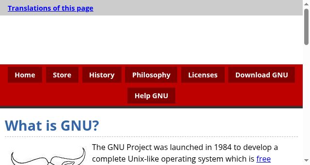 Screenshot of gnu.org.ua
