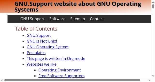 Screenshot of gnu.support