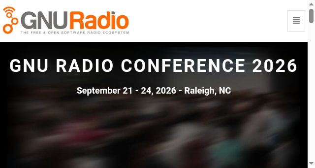 Screenshot of gnuradio.org