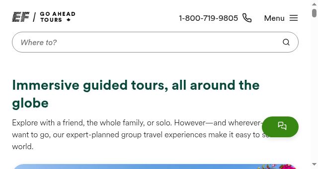 Screenshot of goaheadtours.ca