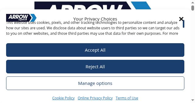 Screenshot of goarrow1.com