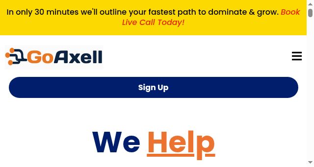 Screenshot of goaxell.com
