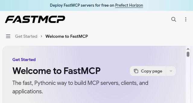 Screenshot of gofastmcp.com