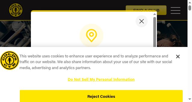 Screenshot of goldsgym.com