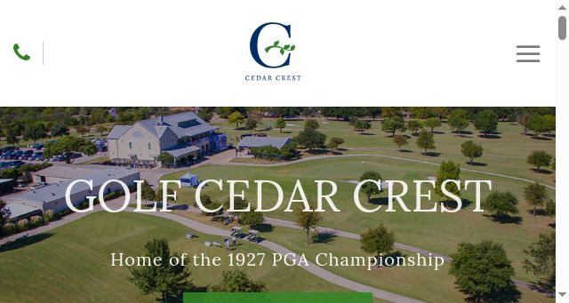 Screenshot of golfcedarcrest.com
