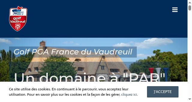 Screenshot of golfduvaudreuil.com