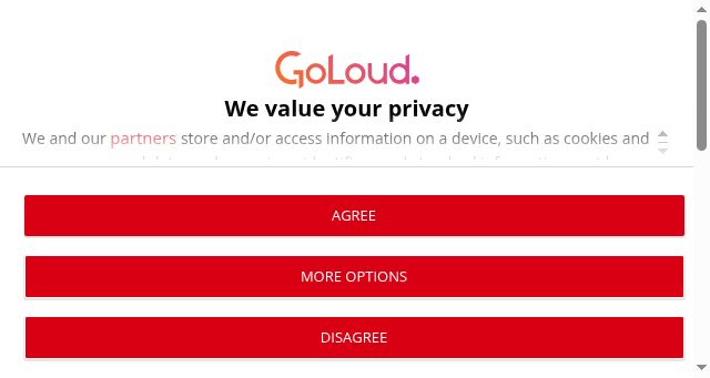 Screenshot of goloudplayer.com