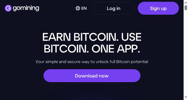 Screenshot of gomining.com