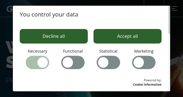 Screenshot of gomspace.com