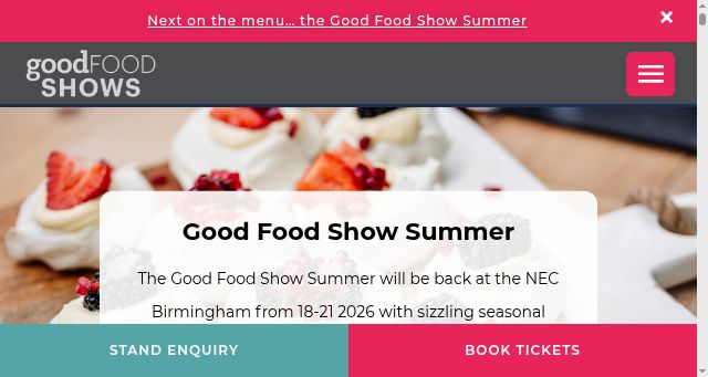 Screenshot of goodfoodshow.com