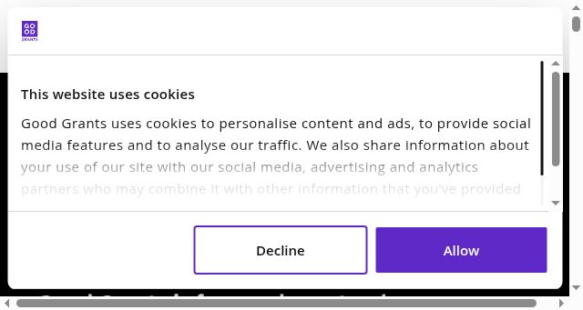 Screenshot of goodgrants.com