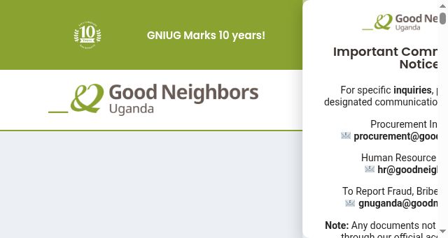 Screenshot of goodneighbors.ug