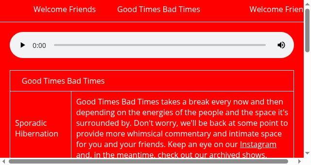 Screenshot of goodtimesbadtimes.club