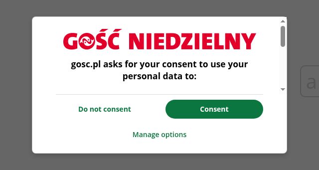 Screenshot of gosc.pl