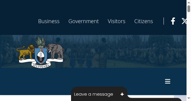 Screenshot of gov.sz