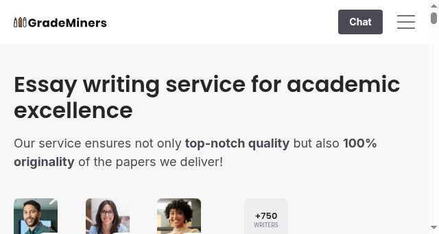 Screenshot of grademiners.com