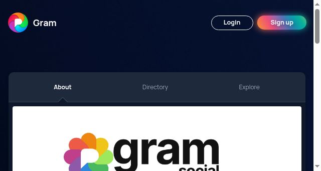Screenshot of gram.social