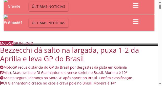 Screenshot of grandepremio.com.br