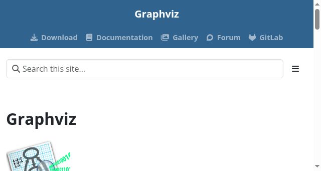 Screenshot of graphviz.org