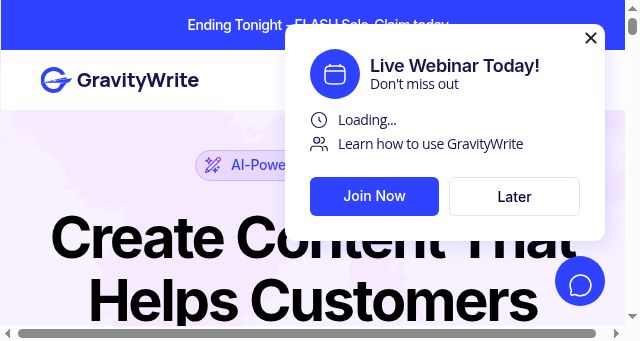 Screenshot of gravitywrite.com