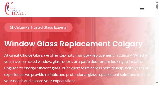 Screenshot of greatchoiceglass.com