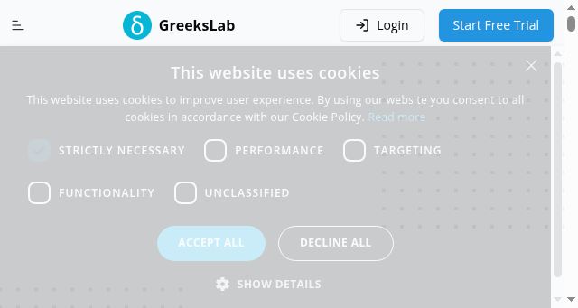 Screenshot of greekslab.com