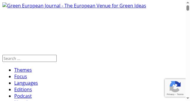 Screenshot of greeneuropeanjournal.eu