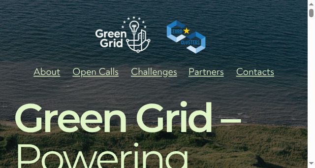 Screenshot of greengridcluster.eu