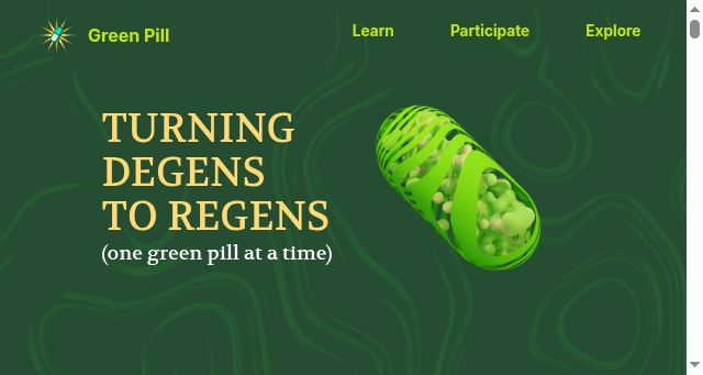 Screenshot of greenpill.network