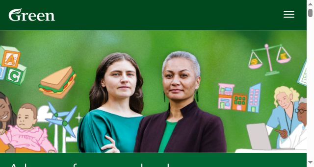 Screenshot of greens.org.nz