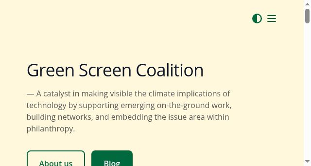 Screenshot of greenscreen.network