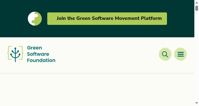 Screenshot of greensoftware.foundation