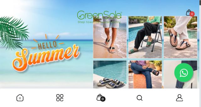 Screenshot of greensole.com