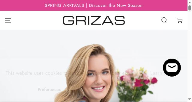 Screenshot of grizas.com