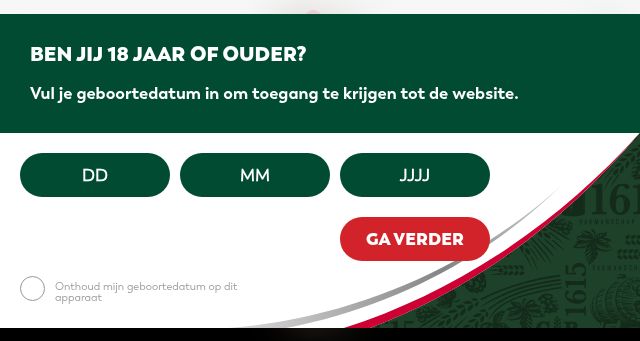 Screenshot of grolsch.nl