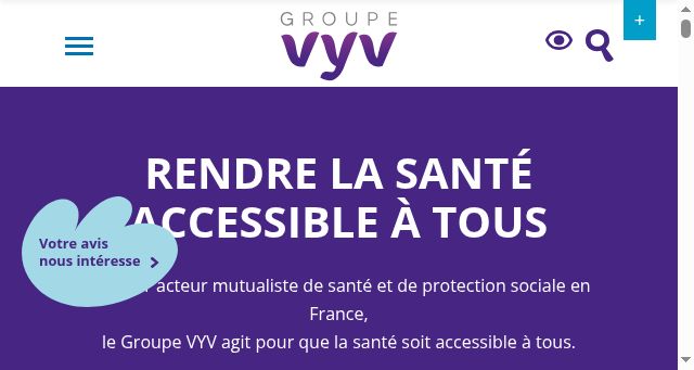 Screenshot of groupe-vyv.fr