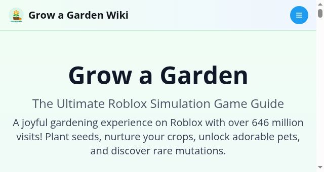 Screenshot of growagarden.buzz
