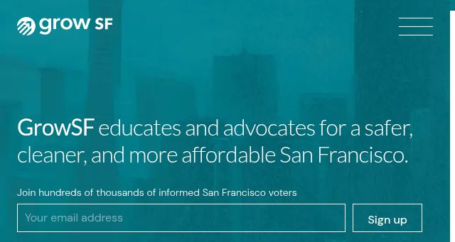Screenshot of growsf.org