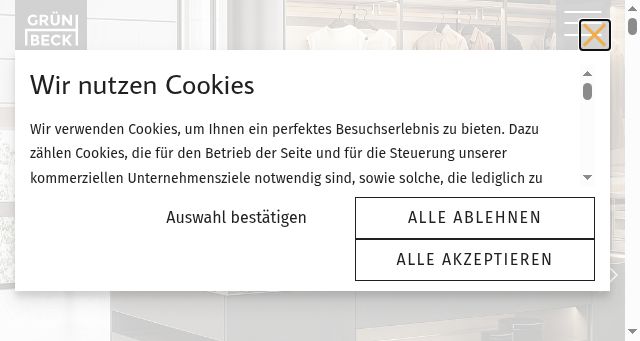 Screenshot of gruenbeck.co.at