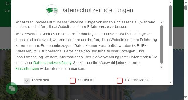 Screenshot of gruenstattgrau.at