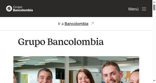 Screenshot of grupobancolombia.com
