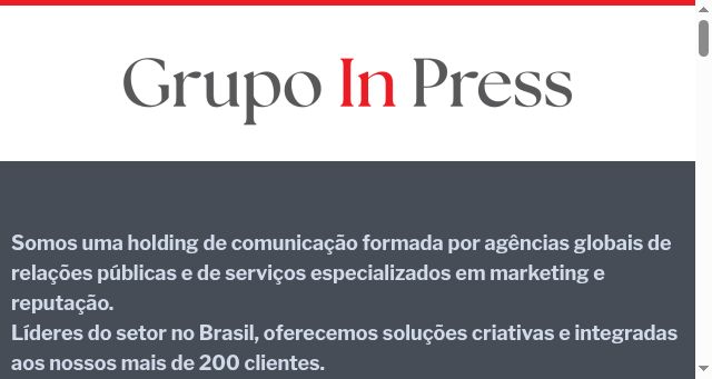 Screenshot of grupoinpress.com.br