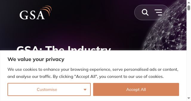 Screenshot of gsacom.com