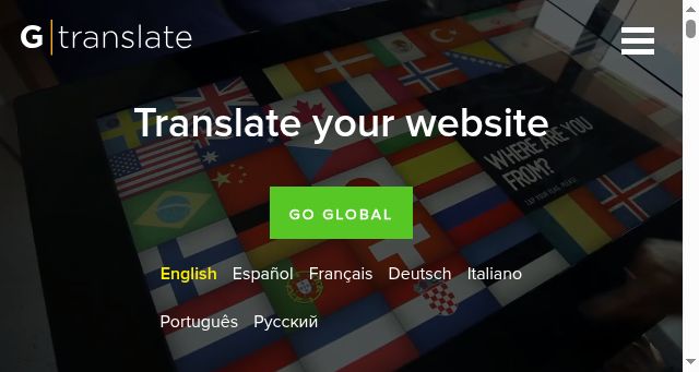 Screenshot of gtranslate.io